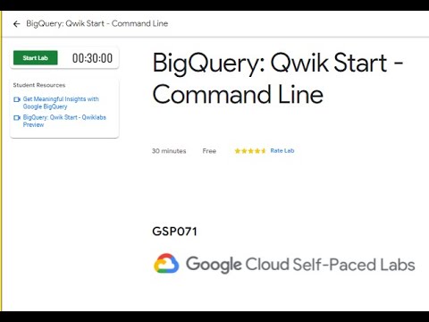 BigQuery Qwik Start