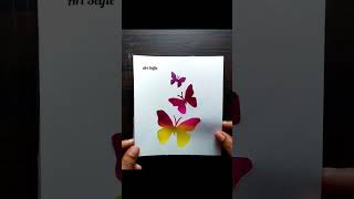 Butterfly stencil art 🦋 l Soft pastel drawing #shorts screenshot 5