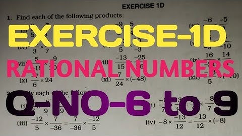 Rs Aggarwal Class 8 Math|Ex-1D|Rational numbers|Q-NO-6 to 9|#mathmanner #rationalnumbers #class8th