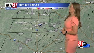 Dry today, but isolated rain returns tomorrow