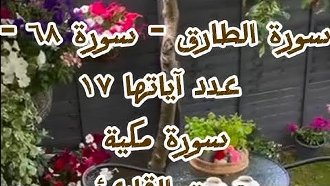 سورة الطارق جزء عم مكتوبة صوت القارئ ابراهيم المدني