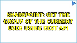 Sharepoint: Get the group of the current user using REST API