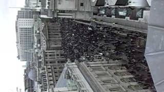G20 London riots from the roof of the RBS bank
