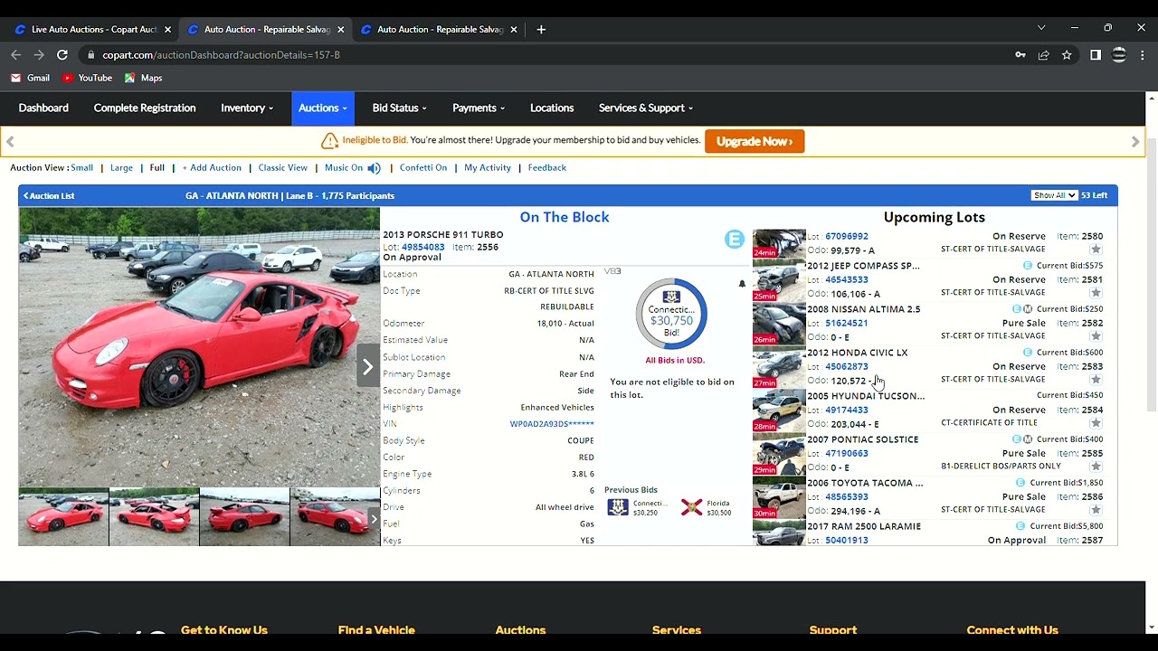 Auto Auction   Repairable Salvage Cars & Clean Title Vehicles   Copart USA