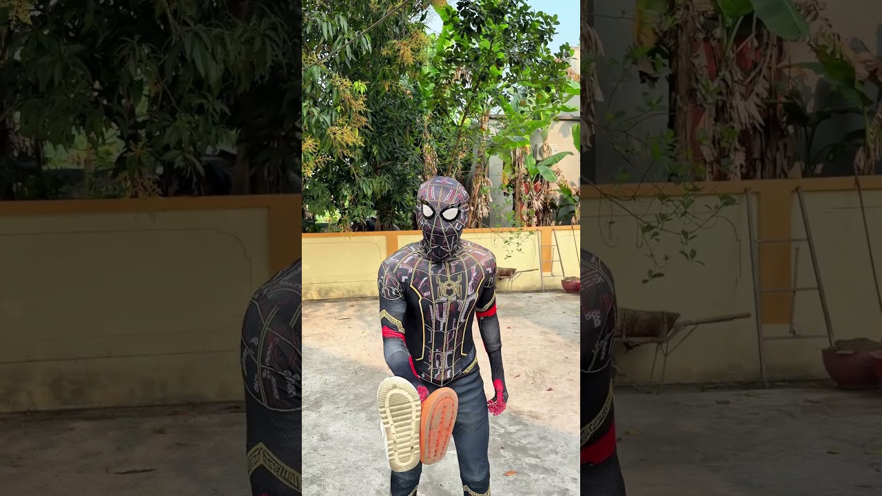 Spider-Man Accidentally Wears a Cute Girl’s Slippers 😂🕷️👡