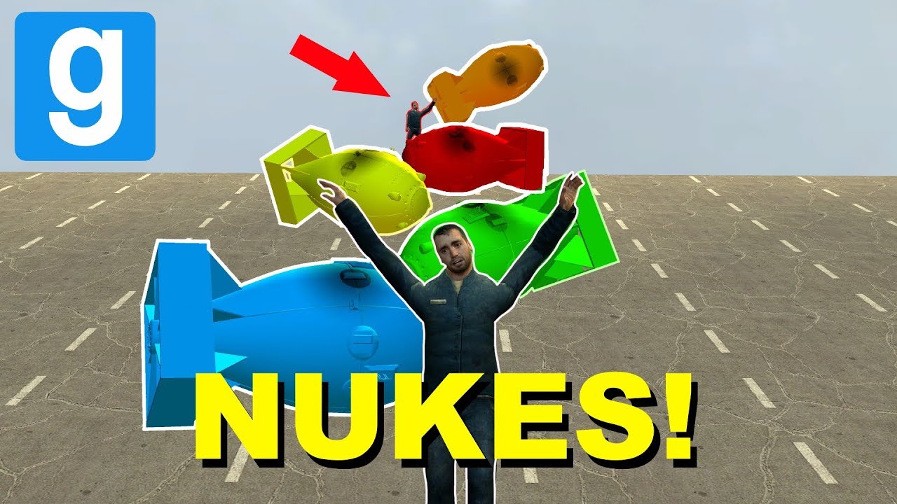DODGE THE ROLLING NUKES CHALLENGE! - Garry's mod Sandbox - YouTube