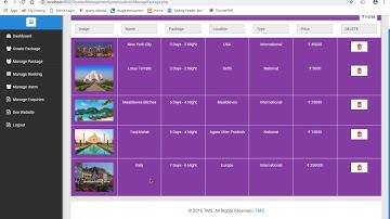 College & Research Project | Tourism Management System