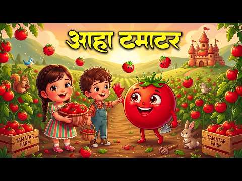 Aaha Tamatar Bade Mazedar | आहा टमाटर | Hindi Nursery Rhymes | Kids Special Rhymes | #Rhymeroon