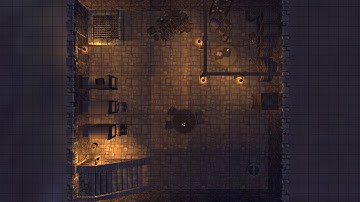 D&D Animated Encounter Battle Map - Tavern Cellar