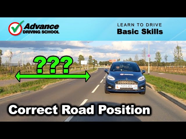 How To Judge Your Road Position / Left Side Gap  |  Learn to drive: Basic skills class=