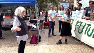 UT law professor Jane Cohen speaking at the UT Austin I-35 Youth Day of Action (1/3)