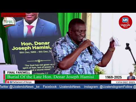 CS Mvurya S Tribute To The Late Hon Joseph Denar Hamisi FULL 