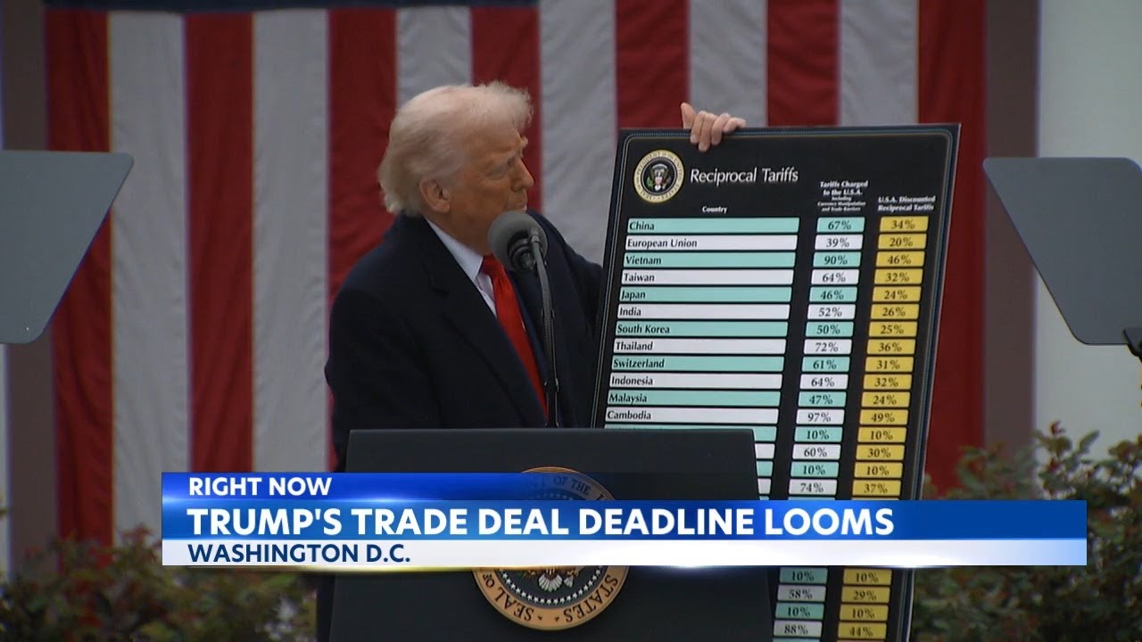 President Trump urges global trade talks as deadline nears