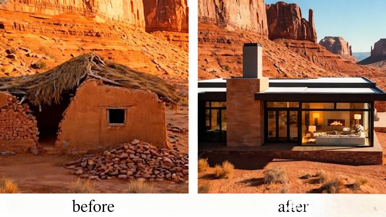 Renovating the house: The ancient earthen house has undergone a stunning transformation...