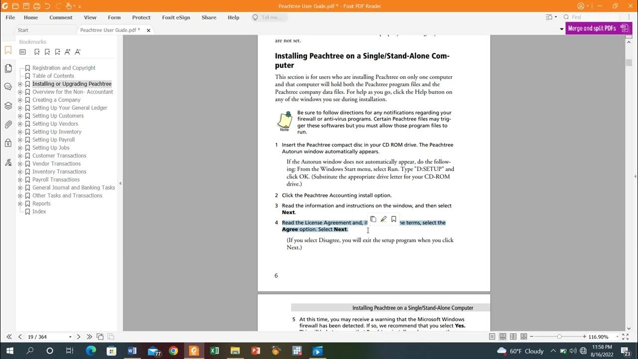 Accounting Software Application peachtree installation steps YouTube