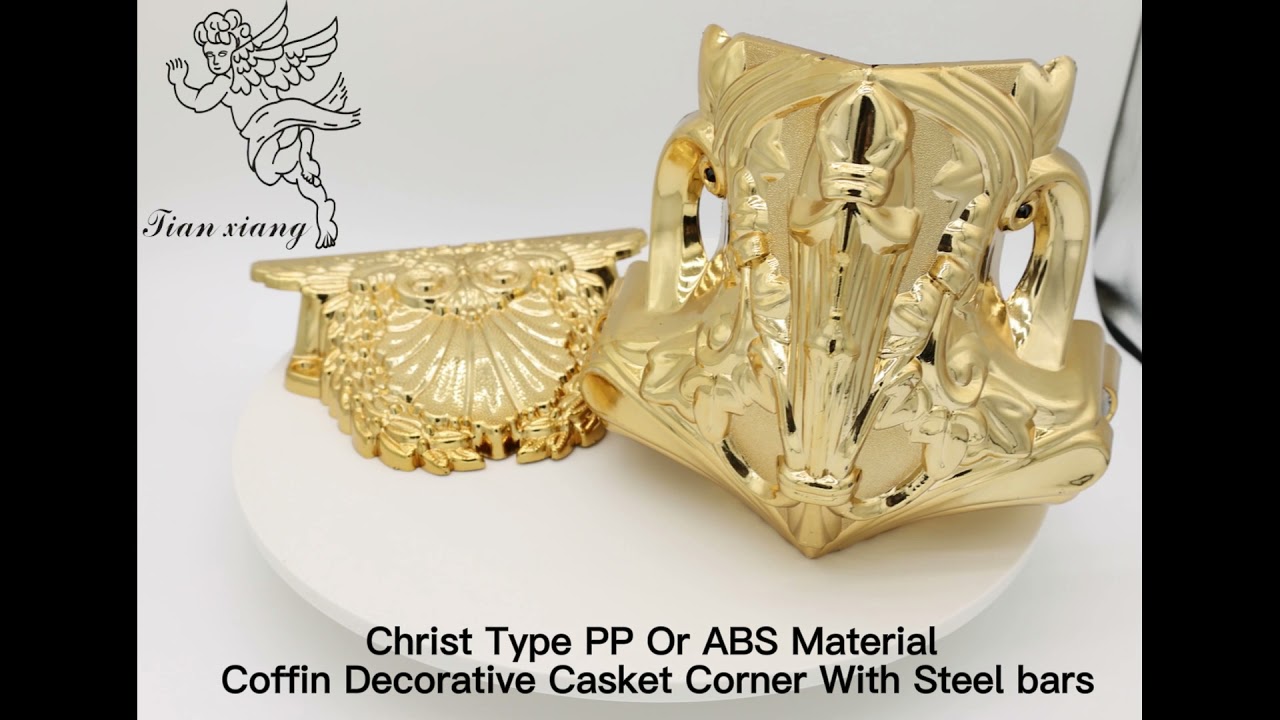 PP Plastic Casket Corner PP / ABS Material  Coffin Decoration