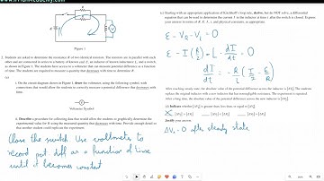 AP Physics  C: E& M Algebra Based 2024 FRQ Video Solution set 1 Q2d