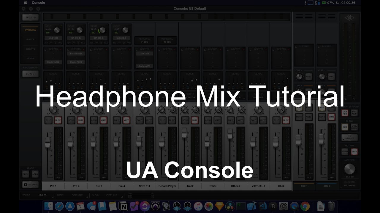 Headphone Mixes in UA Console - YouTube