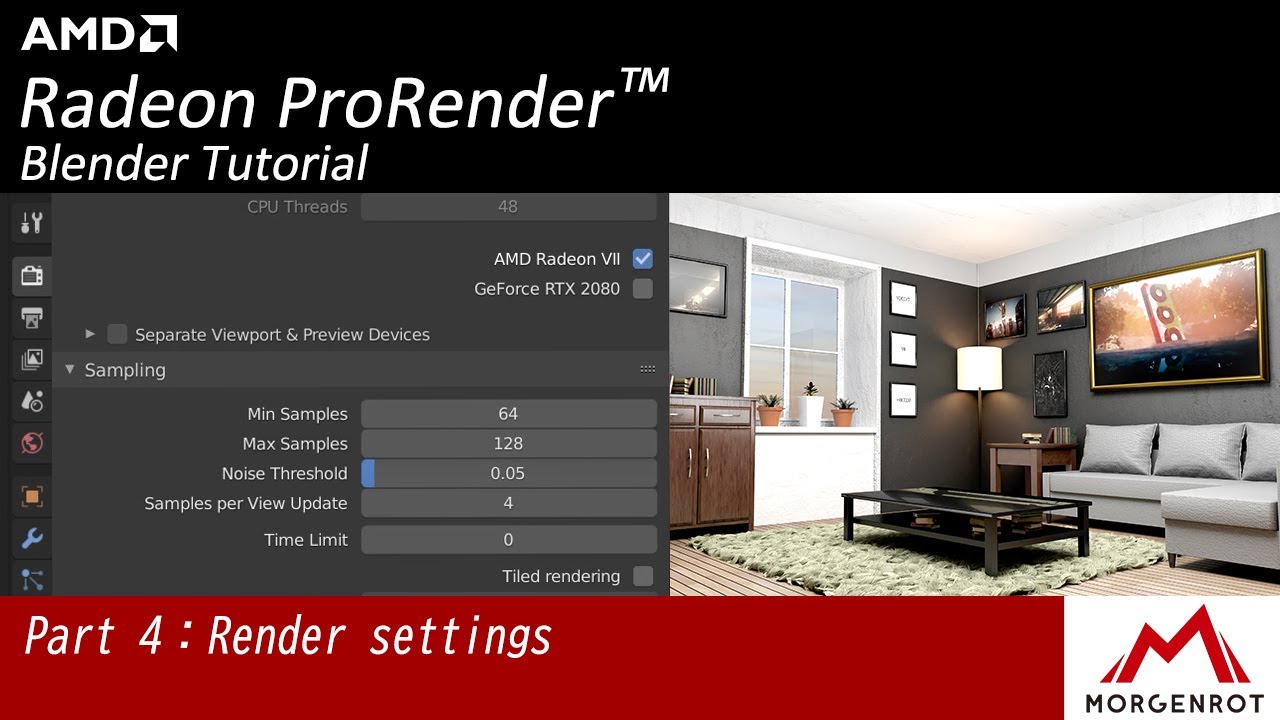 Blender Tutorial)Part 4 - Render AMD Radeon™ ProRender Tutorial - YouTube