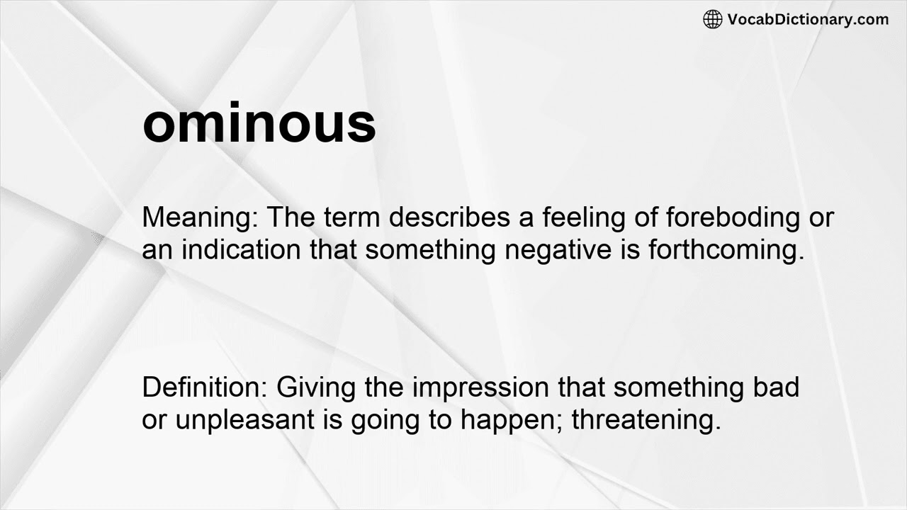 ominous Meaning