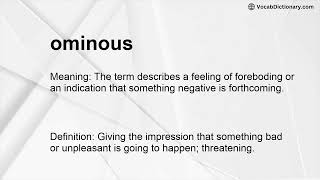 ominous Meaning