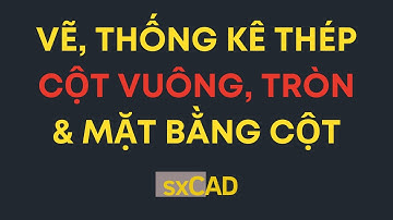 8. Vẽ mặt bằng, chi tiết Cột + thống kê thép trên AutoCAD, xuất tiên lượng ra Excel - sxCAD 2024