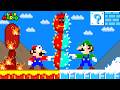 Super Mario Bros. But Wherever Mario and Sonic Go Turns Into ICE and FIRE!
