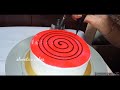 Strawberry gel cake decoration ///cake decoration idea...