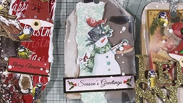 Lets Create 6 Christmas tags Using My Stash