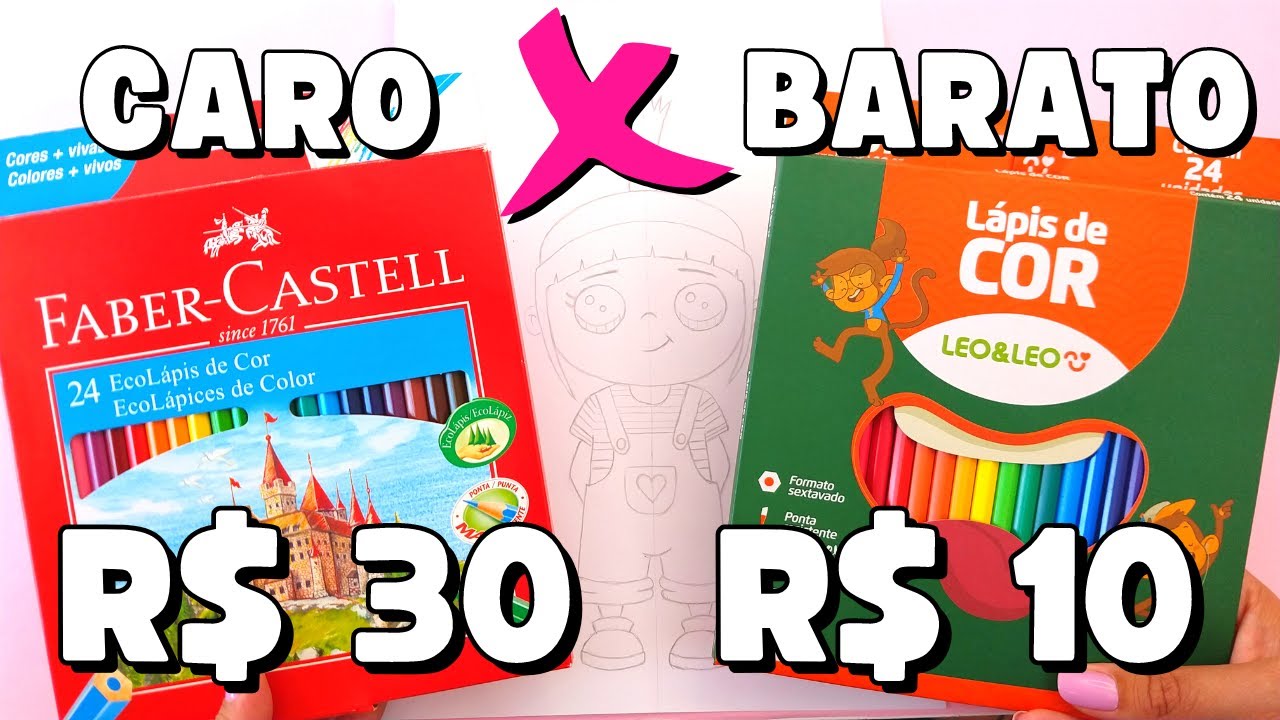 LÁPIS de COR CARO x BARATO | Faber-Castell X Leo & Leo