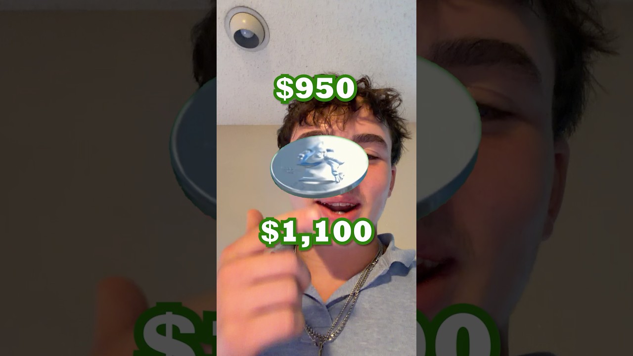 Coin flip on a stack of vintage clothing