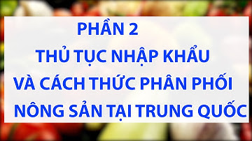 Thủ Tục Nhập Khẩu Và Cách Thức Phân Phối Nông Sản Tại Trung Quốc