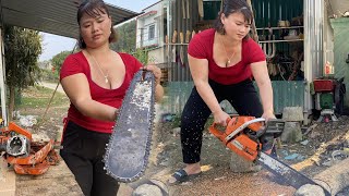 Repair Complete Restoration of Machinery Gasoline Chain Saw Severely Damaged \ Blacksmith Girl