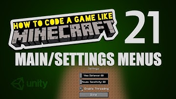 Minecraft maken in Unity 3D Tutorial - 21 - Hoofd-/instellingenmenu