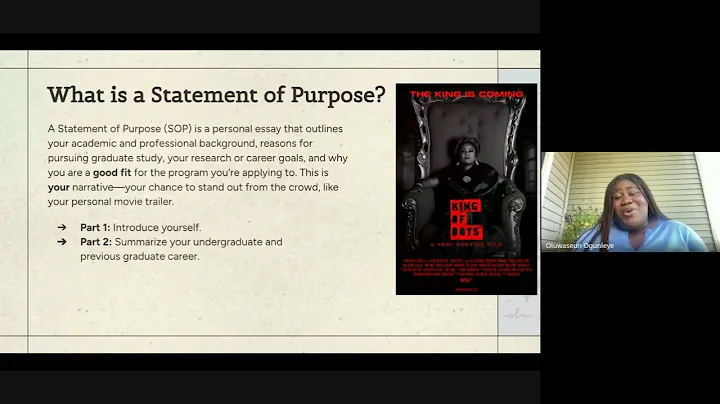 How to Write a Winning Statement of Purpose for Grad School by Oluwaseun Oyindamola Ogunleye