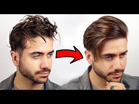 HOW TO GET STRAIGHT HAIR  Men's Curly to Straight Hair Tutorial