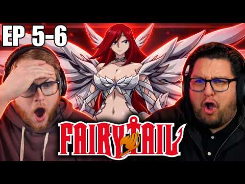 TITANIA, QUEEN OF THE FAIRIES | We REACT to FAIRY TAIL Episodes 5-6 for the first time!!!