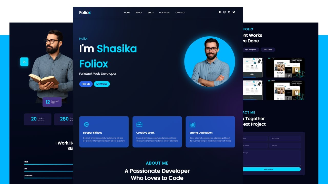 How To Create a Responsive Portfolio Website Using HTML CSS ...