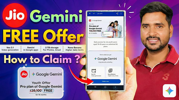 Jio Gemini FREE Offer | How to Claim Jio Google Gemini Ai Subscription | Google Gemini Pro FREE