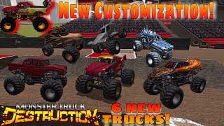 HUGE Monster Truck Destruction UPDATE! 6 NEW TRUCKS! CUSTOMIZATION FEATURES! Drone Mode & More!