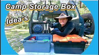 How I Pack My Camp Storage Box  [ Everything Fits In ]