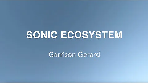 Sonic Ecosystem (2020)  Garrison Gerard