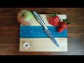 Servierbrett/Schneidebrett aus Holz und Epoxidharz | Epoxy River Tray/Cutting Board DIY