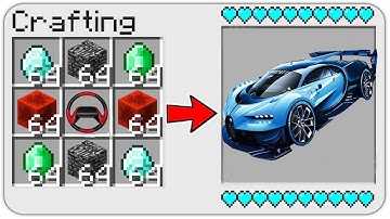Minecraft NOOB vs PRO : HOW TO CRAFT A DIAMOND SUPERCAR? Challenge 100% trolling!