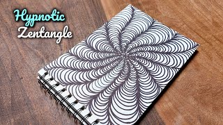 Hypnotic Zentangle Pattern Drawing | Satisfying Easy Art Tutorial