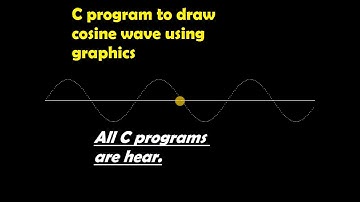 C program to draw cosine wave using graphics,|| Sd Code