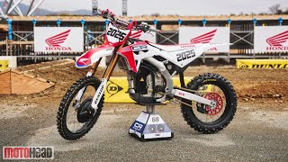2025 Electric Honda CR: Close-up look at the details of the new-generation motocross bike