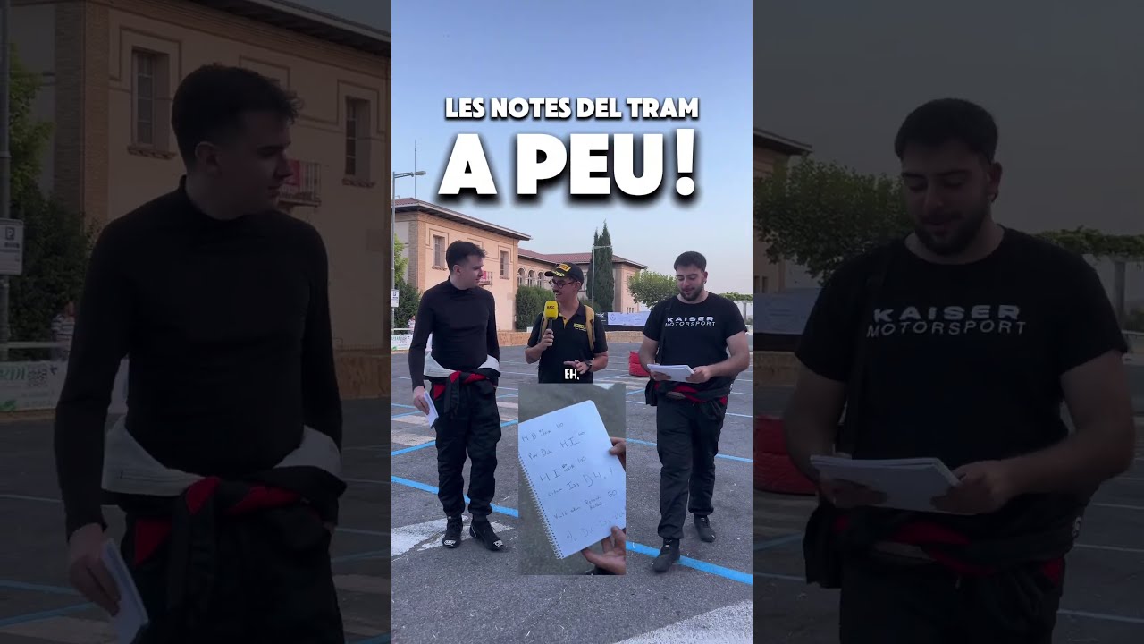Saps que hi ha rallys on les NOTES s'agafen A PEU?