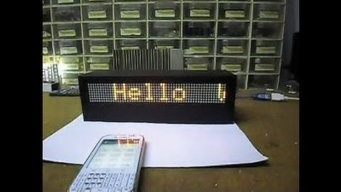 Arduino bluetooth controlled matrix scrolling text