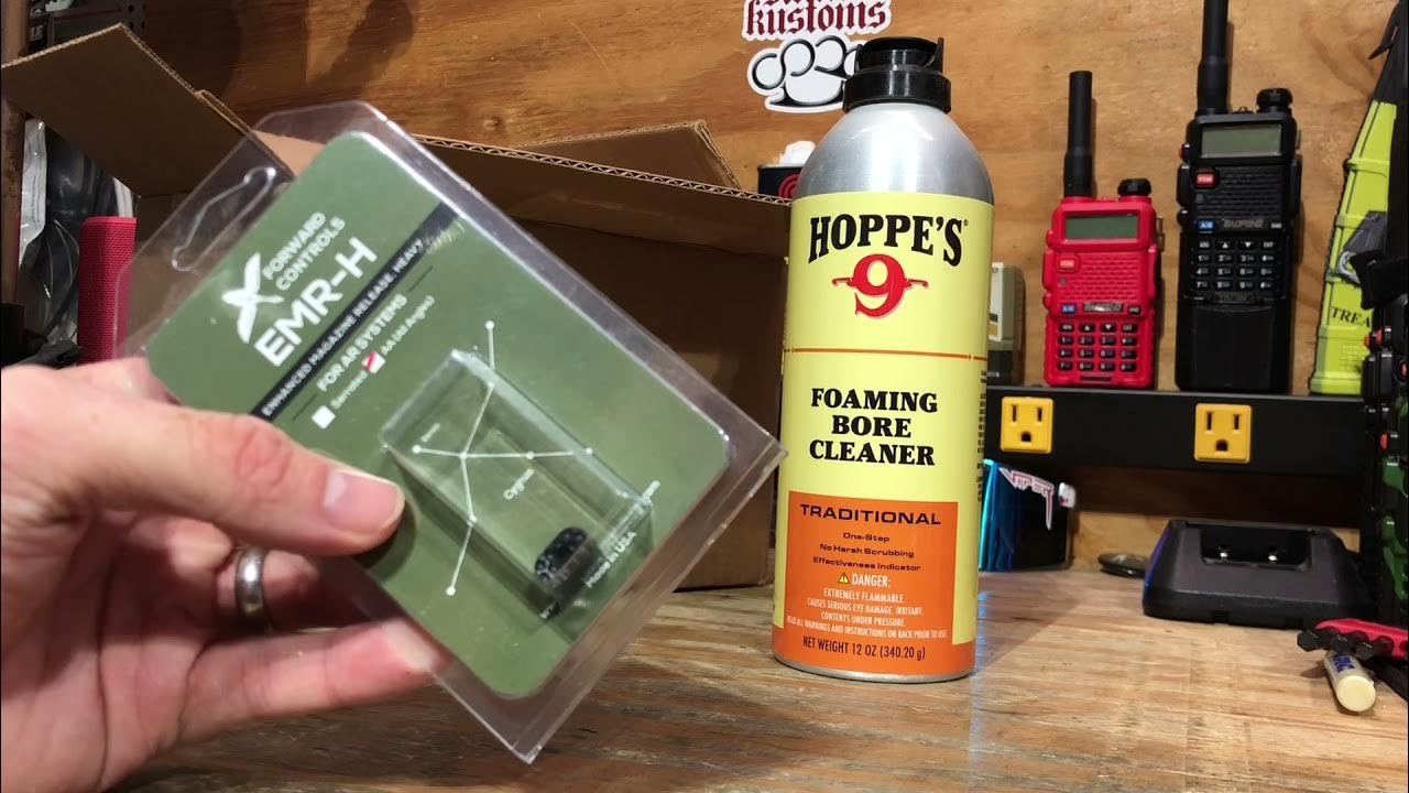 Unboxing recent Brownells Order Hoppes foaming bore cleaner and